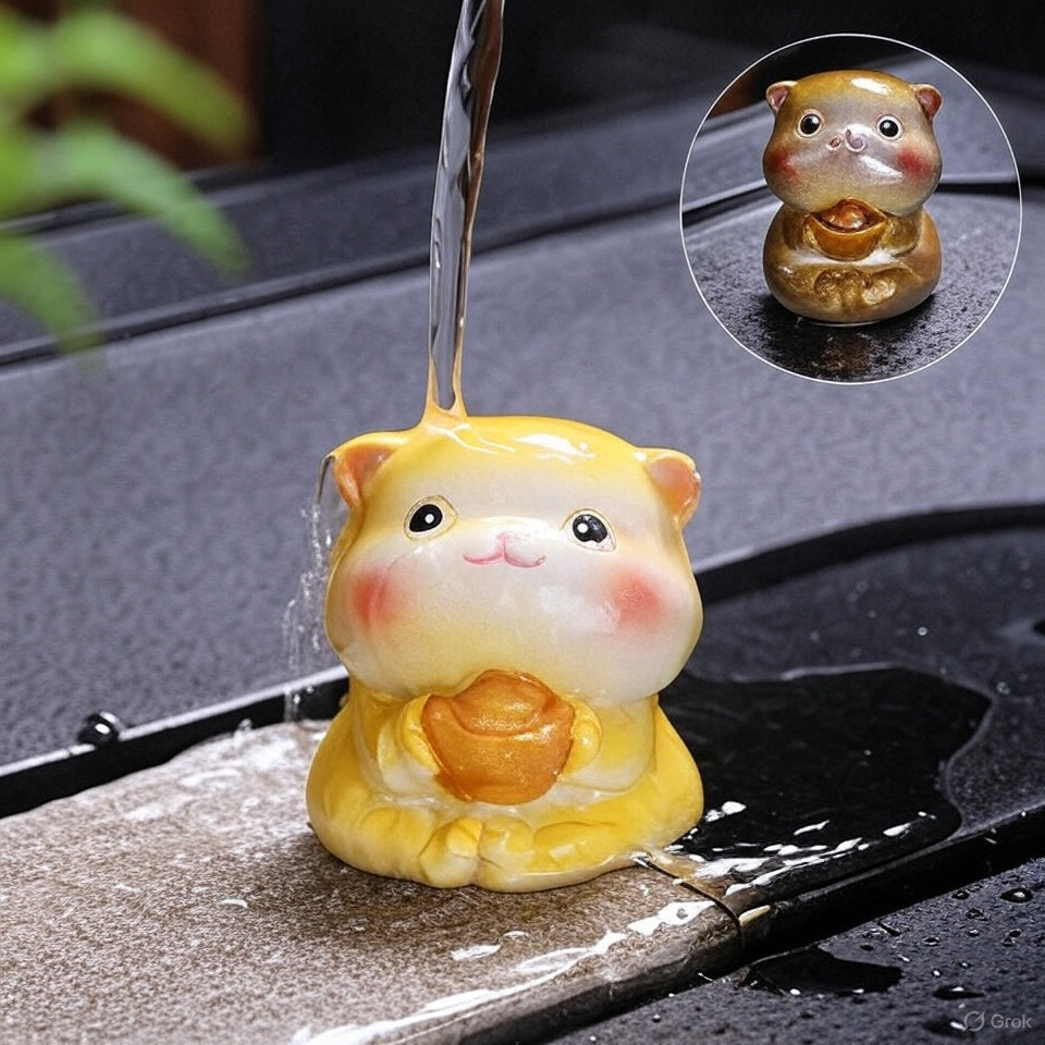 Cute Cat Changing Color Tea Pet, 5,5 cm