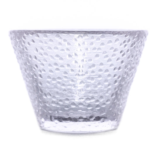 Hammered Glass Tea Cup, cone shape, 60 ml