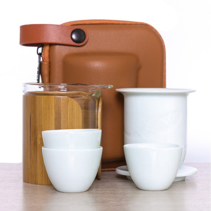 Travel Tea Set Porcelain with flask