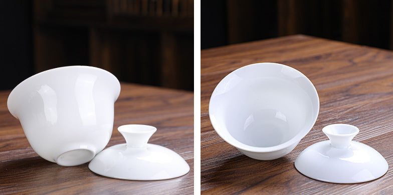 Travel Tea Set White Porcelain