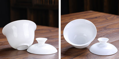 Travel Tea Set White Porcelain